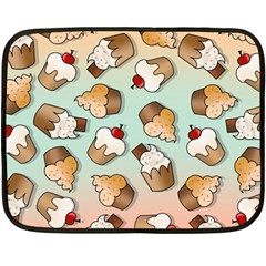 Cupcakes Cake Pie Pattern Fleece Blanket (mini) by Ndabl3x