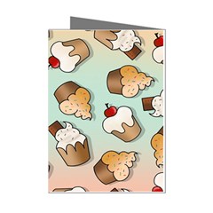 Cupcakes Cake Pie Pattern Mini Greeting Cards (pkg Of 8) by Ndabl3x