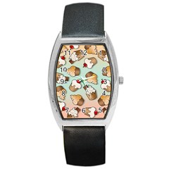 Cupcakes Cake Pie Pattern Barrel Style Metal Watch by Ndabl3x