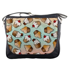 Cupcakes Cake Pie Pattern Messenger Bag by Ndabl3x