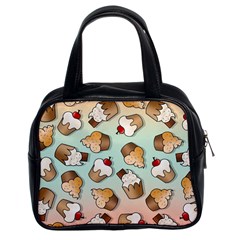 Cupcakes Cake Pie Pattern Classic Handbag (two Sides) by Ndabl3x