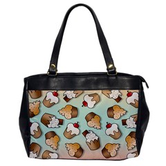 Cupcakes Cake Pie Pattern Oversize Office Handbag