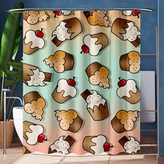 Cupcakes Cake Pie Pattern Shower Curtain 60  X 72  (medium)  by Ndabl3x