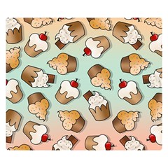 Cupcakes Cake Pie Pattern Two Sides Premium Plush Fleece Blanket (small) by Ndabl3x