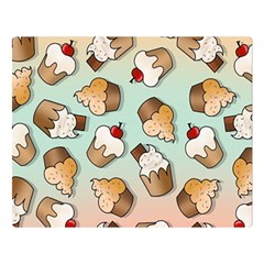 Cupcakes Cake Pie Pattern Two Sides Premium Plush Fleece Blanket (large) by Ndabl3x