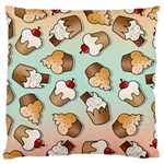 Cupcakes Cake Pie Pattern Standard Premium Plush Fleece Cushion Case (Two Sides) Front