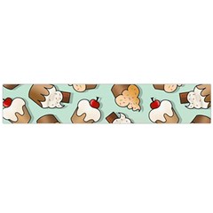 Cupcakes Cake Pie Pattern Large Premium Plush Fleece Scarf 