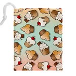 Cupcakes Cake Pie Pattern Drawstring Pouch (4XL) Back