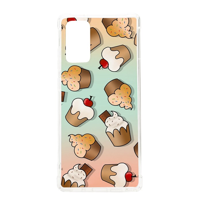 Cupcakes Cake Pie Pattern Samsung Galaxy Note 20 TPU UV Case