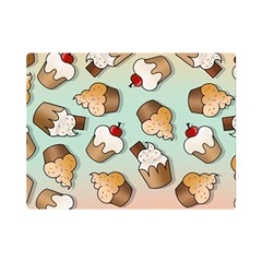 Cupcakes Cake Pie Pattern Premium Plush Fleece Blanket (mini) by Ndabl3x