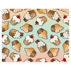 Cupcakes Cake Pie Pattern Premium Plush Fleece Blanket (medium) by Ndabl3x