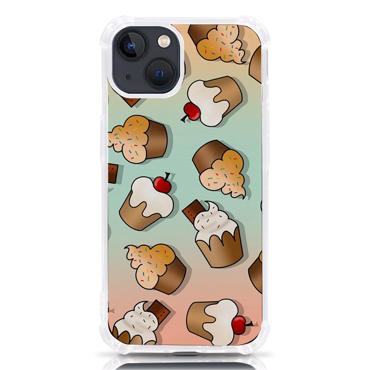 Cupcakes Cake Pie Pattern iPhone 13 TPU UV Print Case