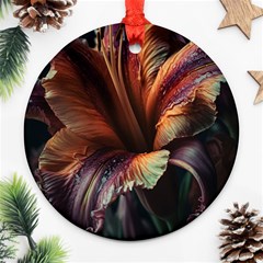 Flower Orange Lilly Ornament (round) by Ndabl3x