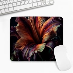 Flower Orange Lilly Large Mousepad by Ndabl3x