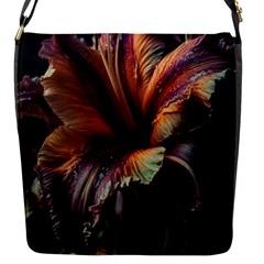 Flower Orange Lilly Flap Closure Messenger Bag (s) by Ndabl3x