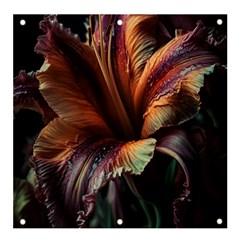 Flower Orange Lilly Banner And Sign 4  X 4  by Ndabl3x