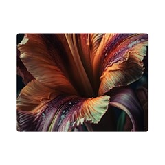 Flower Orange Lilly Premium Plush Fleece Blanket (mini) by Ndabl3x