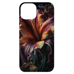 Flower Orange Lilly Iphone 14 Black Uv Print Case by Ndabl3x