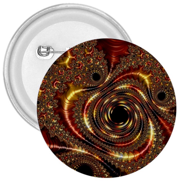 Geometric Art Fractal Abstract Art 3  Buttons