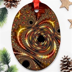 Geometric Art Fractal Abstract Art Ornament (oval) by Ndabl3x