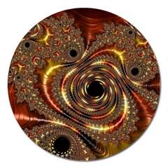 Geometric Art Fractal Abstract Art Magnet 5  (round) by Ndabl3x