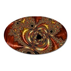 Geometric Art Fractal Abstract Art Oval Magnet by Ndabl3x