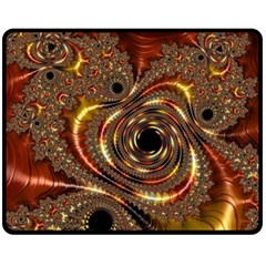 Geometric Art Fractal Abstract Art Fleece Blanket (medium) by Ndabl3x