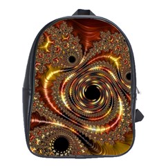 Geometric Art Fractal Abstract Art School Bag (large) by Ndabl3x