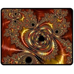 Geometric Art Fractal Abstract Art Two Sides Fleece Blanket (medium) by Ndabl3x