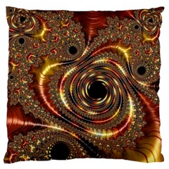 Geometric Art Fractal Abstract Art Large Cushion Case (two Sides) by Ndabl3x