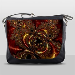 Geometric Art Fractal Abstract Art Messenger Bag by Ndabl3x