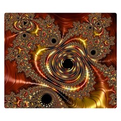 Geometric Art Fractal Abstract Art Two Sides Premium Plush Fleece Blanket (small) by Ndabl3x