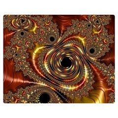 Geometric Art Fractal Abstract Art Two Sides Premium Plush Fleece Blanket (medium) by Ndabl3x