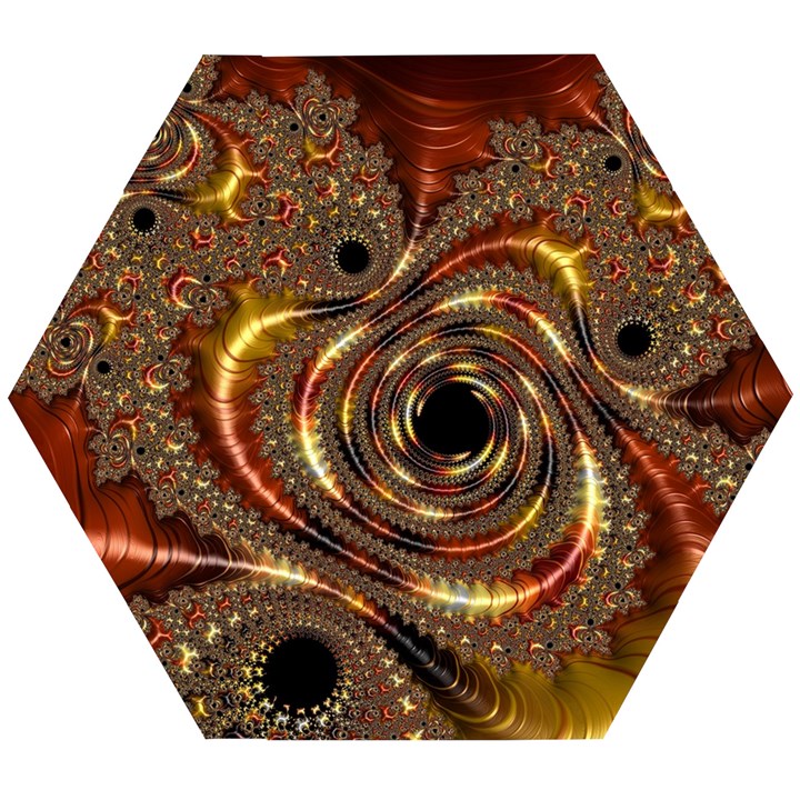 Geometric Art Fractal Abstract Art Wooden Puzzle Hexagon