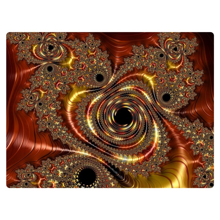 Geometric Art Fractal Abstract Art Two Sides Premium Plush Fleece Blanket (Extra Small)