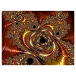 Geometric Art Fractal Abstract Art Two Sides Premium Plush Fleece Blanket (Extra Small) 40 x30  Blanket Back