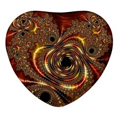 Geometric Art Fractal Abstract Art Heart Glass Fridge Magnet (4 Pack)