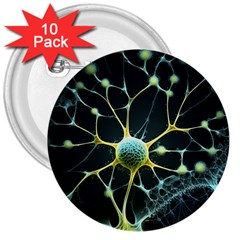 Neuron Network 3  Buttons (10 Pack)  by Ndabl3x