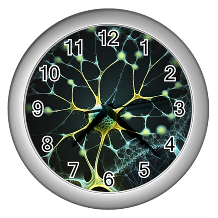 Neuron Network Wall Clock (Silver)