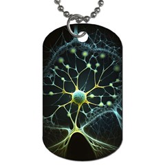 Neuron Network Dog Tag (one Side) by Ndabl3x