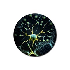 Neuron Network Rubber Coaster (round) by Ndabl3x