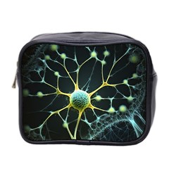 Neuron Network Mini Toiletries Bag (two Sides) by Ndabl3x