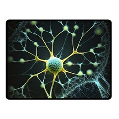 Neuron Network Two Sides Fleece Blanket (small) by Ndabl3x