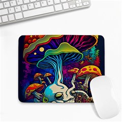 Mushrooms Fungi Psychedelic Small Mousepad by Ndabl3x