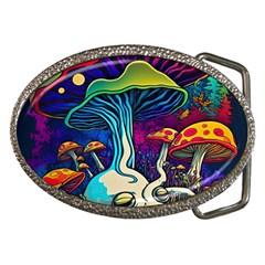 Mushrooms Fungi Psychedelic Belt Buckles by Ndabl3x