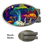 Mushrooms Fungi Psychedelic Money Clips (Oval)  Front