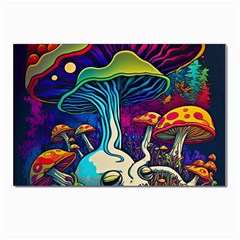 Mushrooms Fungi Psychedelic Postcards 5  X 7  (pkg Of 10) by Ndabl3x