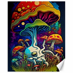 Mushrooms Fungi Psychedelic Canvas 16  X 20  by Ndabl3x