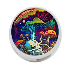 Mushrooms Fungi Psychedelic 4-port Usb Hub (one Side) by Ndabl3x