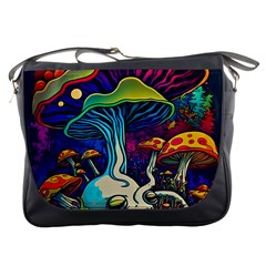 Mushrooms Fungi Psychedelic Messenger Bag by Ndabl3x